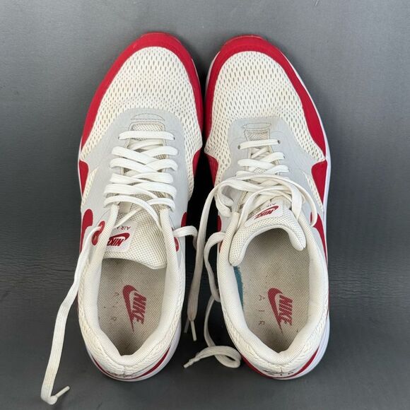 Nike Air Max 1 Ultra Essential Varsity Red athletic sneaker shoes men’s  11.5 - Picture 6 of 8